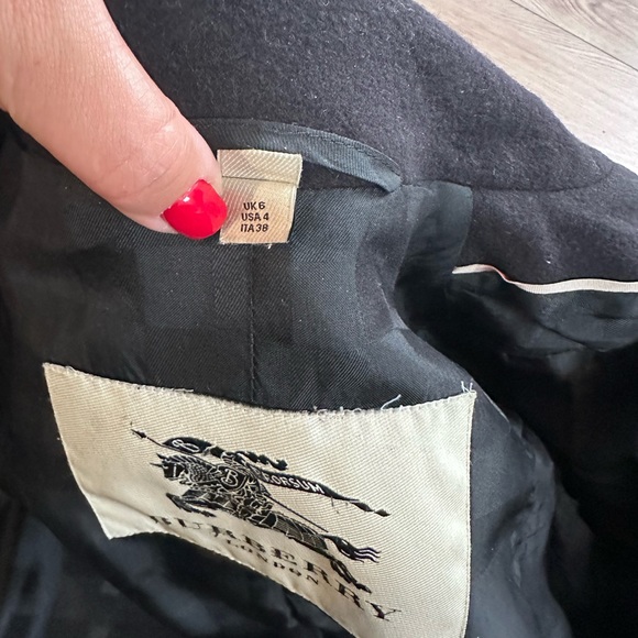 Burberry Wool Pea Coat - Size 4 - Picture 5 of 6